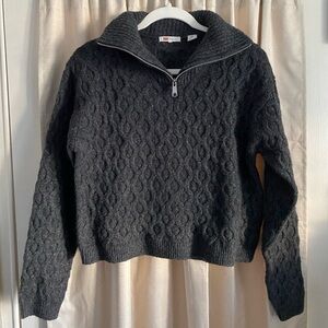 Levi’s Women’s Quarter Zip - dark grey